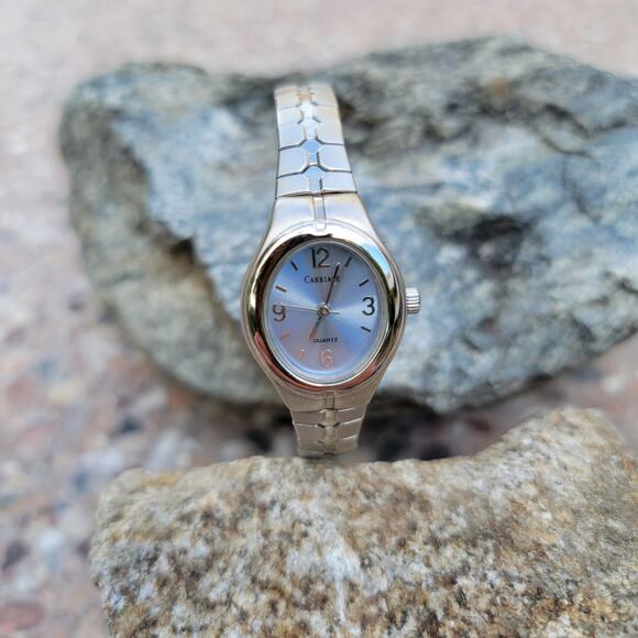 Vintage Watches Carriage by Timex Ladies Watch Silver Dial Quartz Bracelet - Picture 6 of 10